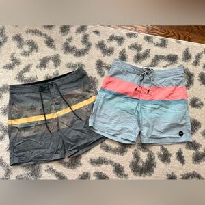 RVCA Boardshorts- 31” waist (2 pairs)